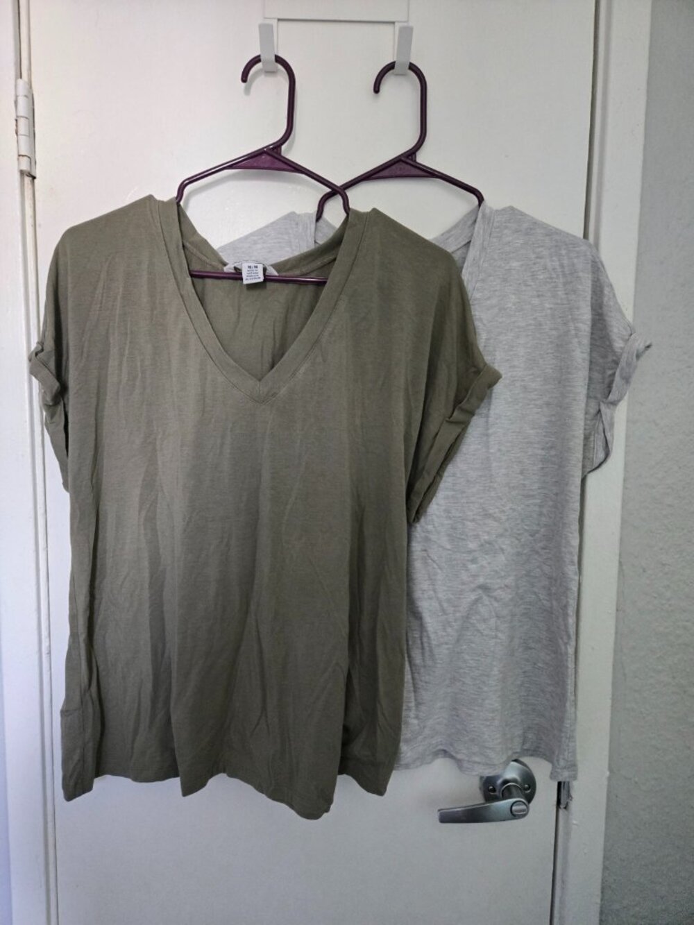 Lot 2 Tommy Bahama Kuaia V-Neck T-Shirts M Medium Olive Green Gray Modal Blend